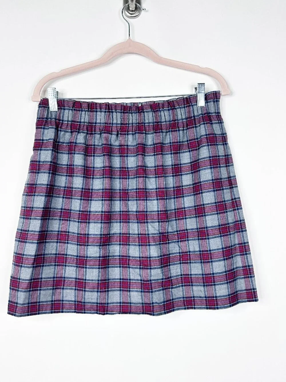 2/$30 J. Crew Wool Sidewalk Skirt in Plaid Heather Gray 10 #A1963